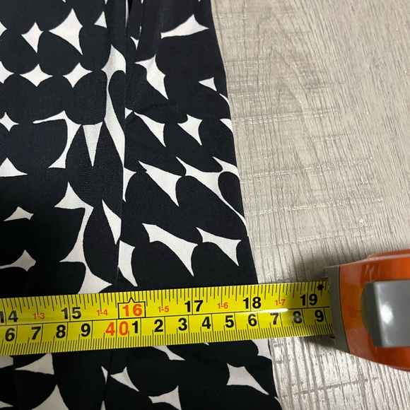 KENNETH Cole Size Large Sleeveless Dress Black White Geometric Design Long Dress - Picture 4 of 6